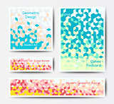 Abstract geometric banner templates