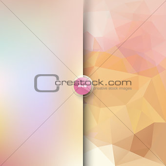 Vector square polygonal and blurred background