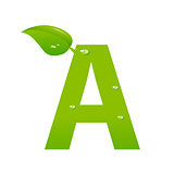 Green eco letter A