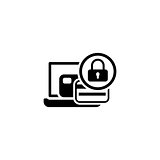 Secure Payment Icon. Flat Design.