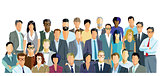 Group of people on white background illustration
