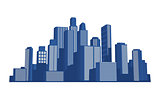 Sunrise cityscape vector stock illustration