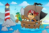 Boat with pirate monkey theme 2