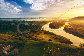 beautiful scenery of river Dniester