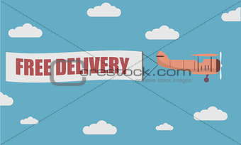 Plane Banner Free Delivery
