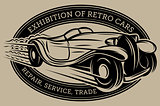 Vector template with retro car