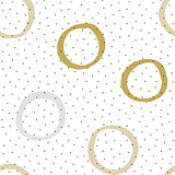 Seamless vector texture pattern with hand drawn circles and dots.