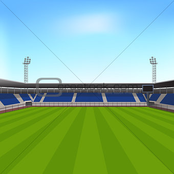 sports stadium with seating for spectators
