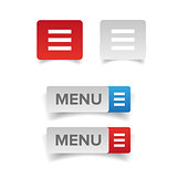 Web menu icon button