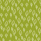Foliage line seamless vector pattern.