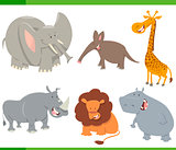 cute safari animals set