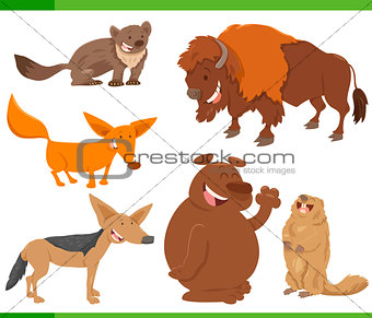 cute wild animal characters set