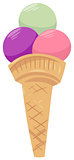 ice cream in cone food object