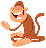 happy monkey animal character