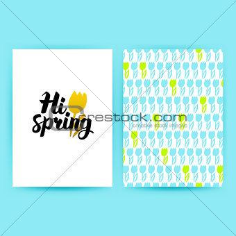 Hi Spring Trendy Poster