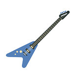 Electric Guitar, Part Of Musical Instruments Set Of Realistic Cartoon Vector Isolated Illustrations