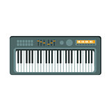 Electric Keyboard, Part Of Musical Instruments Set Of Realistic Cartoon Vector Isolated Illustrations