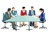 A group of business people at the meeting