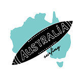 Australian surfing, sketch for your design