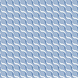 Blue abstract wavy 3D-like background. Vector seamless pattern