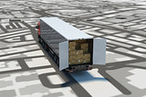 GPS tracking and shipment. 3D Rendering