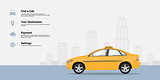 taxi service infographic