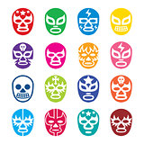 Lucha Libre, Luchador icons, Mexican wrestling masks