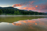 Summer Sunrise on Moutnains Lake