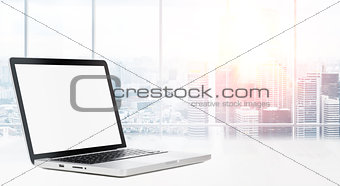 Desktop with panoramic view
