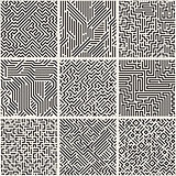 Collection of striped seamless geometric patterns.