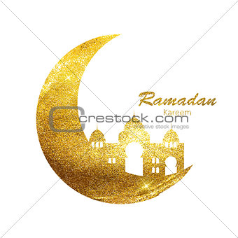 Background for Muslim Community Festival Vector Illustration