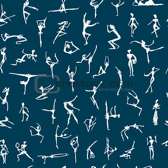 Dancing people, sketch for your design