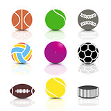 Set of sports icons, vector illustration.