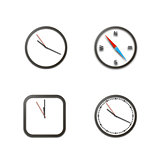 Realistic icons clock, vector illustration.