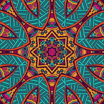 Festive Colorful geometric vector pattern ornament
