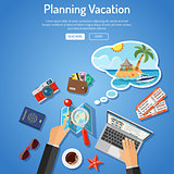 Planning Vacation Concept