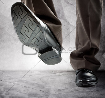 Close-up of legs of businessman