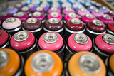 colorful cans of paint