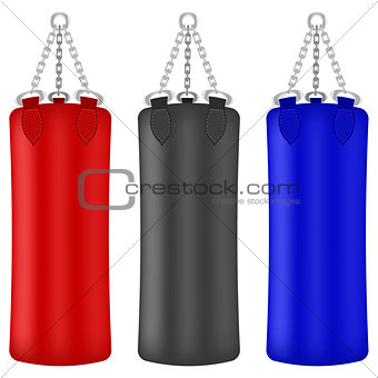 Set of Colorful Boxing Bags
