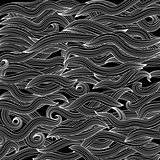 Abstract Black Wave Background