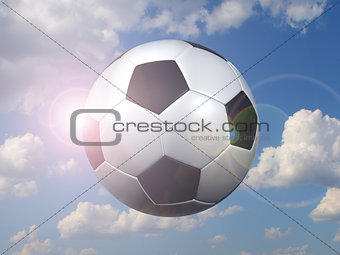 soccer ball against the sky
