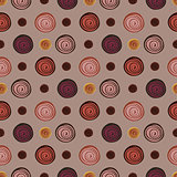 Abstract circles seamless pattern background.