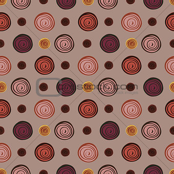 Abstract circles seamless pattern background.