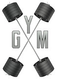 Gym logo in 3d style.