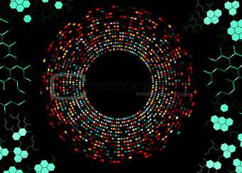 An abstract example of DNA fingerprinting,