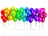 Colorful party balloons row