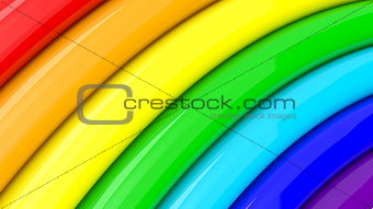 Fragment of rainbow, abstract background. 3D