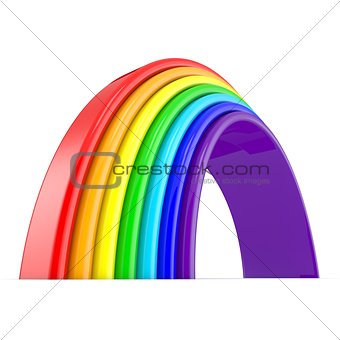 Rainbow. Side view. 3D