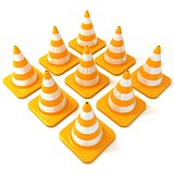 Traffic cones 3D