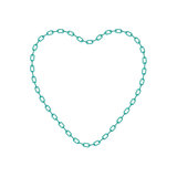 Turquoise chain in shape of heart